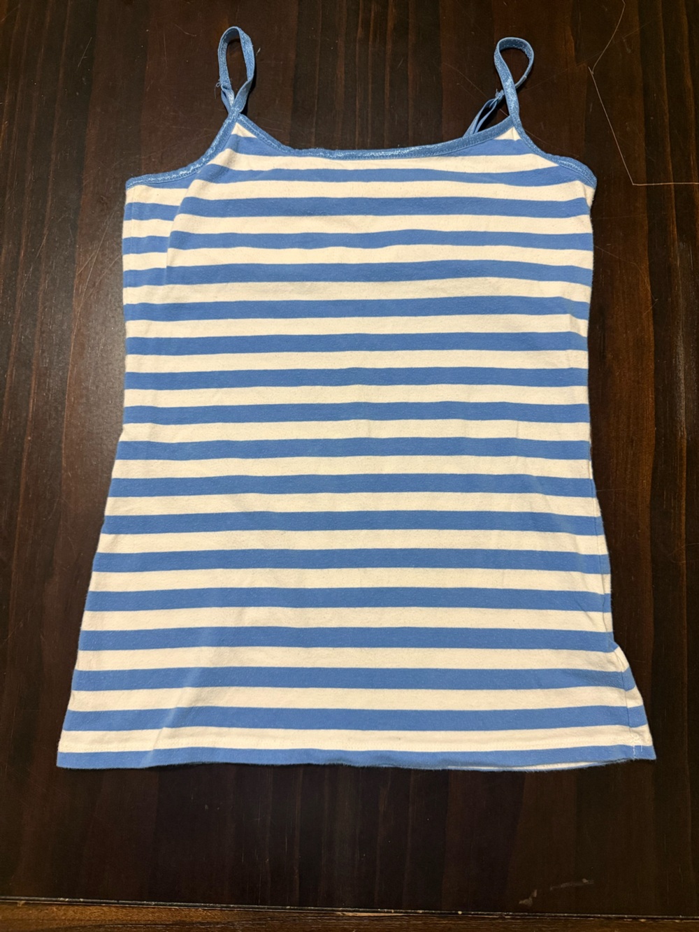 SO Blue and White Striped Kids Leggings